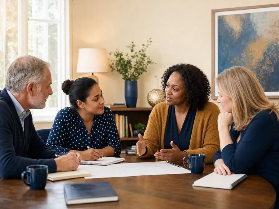 An organization team planning family support