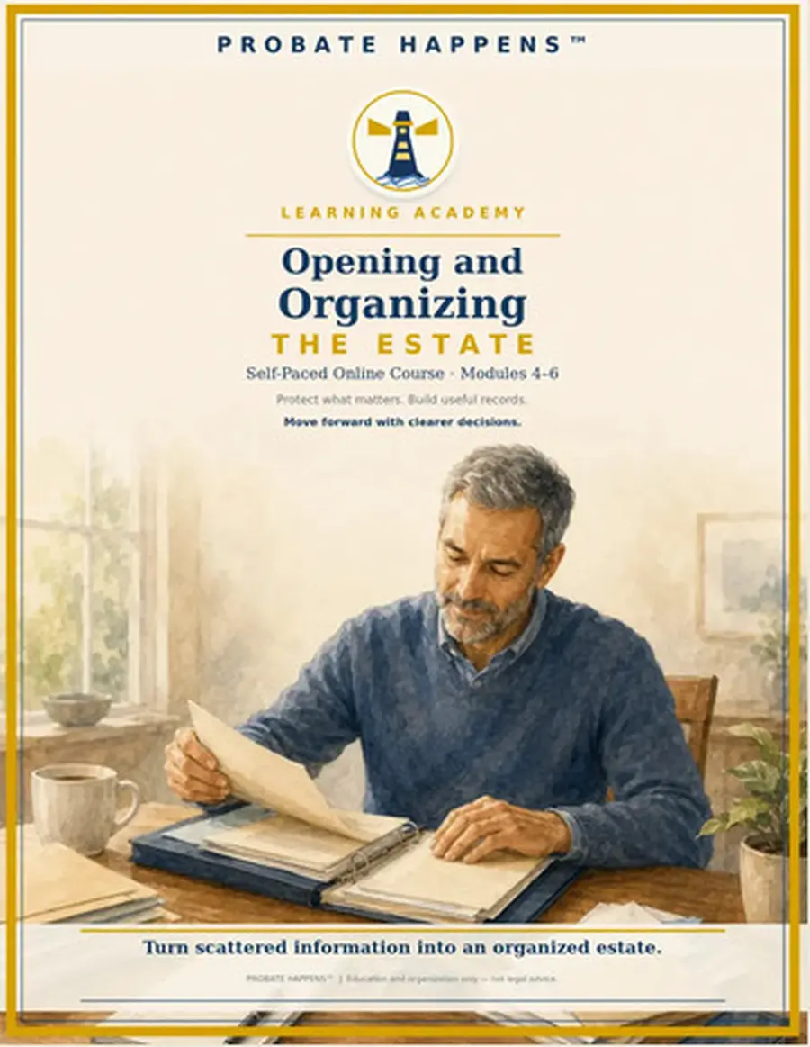 Opening and Organizing the Estate course